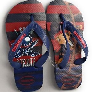 NWOT: Havanianas Jake And The Pirates Flip Flop Bl